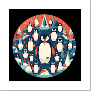 Penguin in Ornmament, Love Penguins Posters and Art